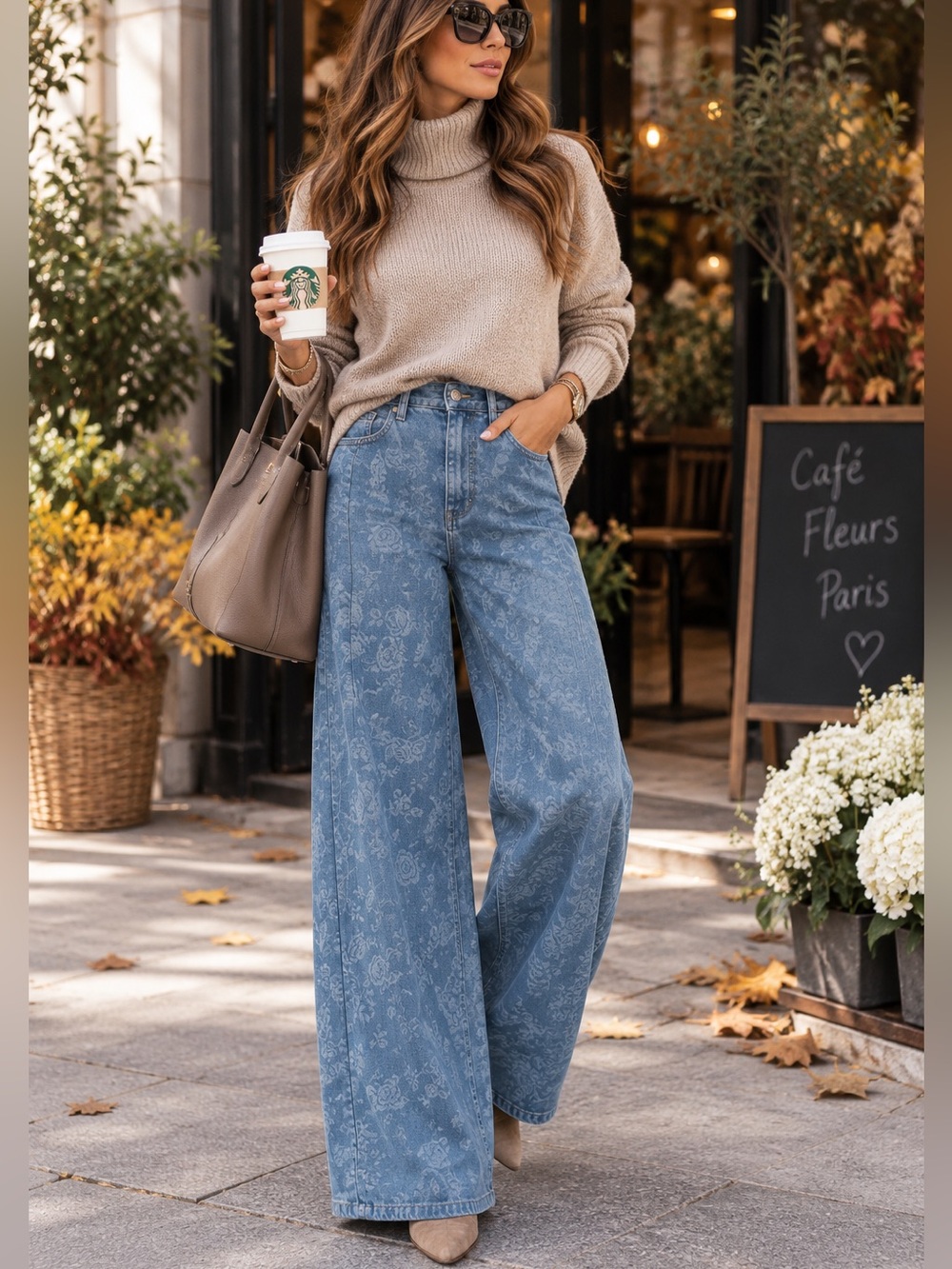 FROM PARIS FRANCE FABULOUS WIDE LEG JEANS